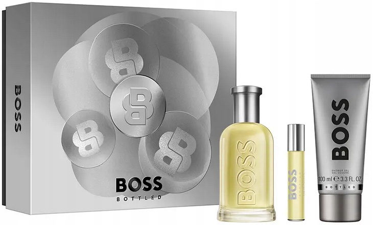 Hugo BOSS darčeková sada: toaletná voda 100 ml + 10 ml cestovná verzia + sprchový gél 100 ml